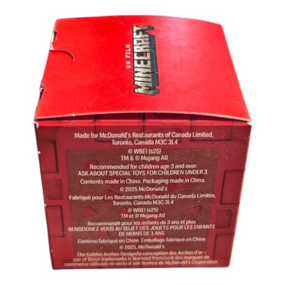 McDonald's Canada A Minecraft Movie 2025 REDSTONE BLOCK & CREEPER Toy NEW SEALED - Picture 4 of 6